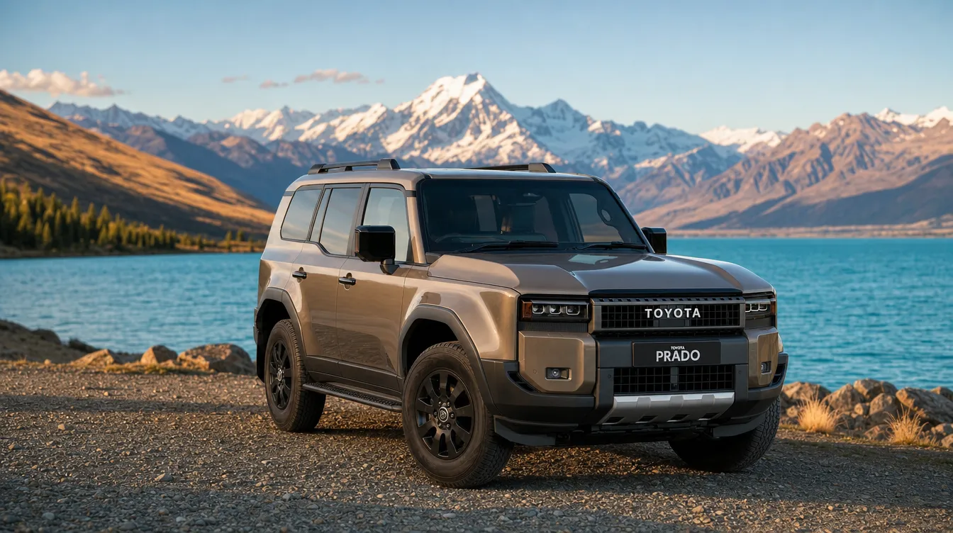 Roverland Voyage Toyota Prado at Lake Tekapo with Mount Cook